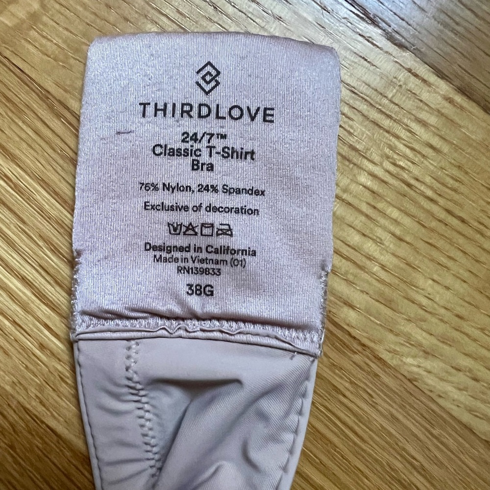 ThirdLove 24/7 Classic Tshirt Bra Size 38G - Picture 7 of 10